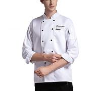 Zopmopae Manteau de Chef personnalisé à manches longues chemise de Chef uniforme de cuisine de Service alimentaire personnalisé veste de Chef pour hommes femmes