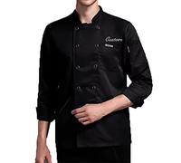 Zopmopae Manteau de Chef personnalisé à manches longues chemise de Chef uniforme de cuisine de Service alimentaire personnalisé veste de Chef pour hommes femmes
