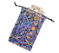 Zopoee Pochette de Tarot, Pochette de Carte de Tarot,Sacs à Bijoux | Nouveaux Sacs de Rangement de dés de Carte de Tarot avec Cordon, Sac Porte-Carte Oracle à Motif Papillon (5,12x7,09 Pouces)
