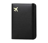 ZOPPEN Étui pour passeport RFID, couverture de passeport canadien, portefeuille de passeport canadien, portefeuille de voyage, étui fin pour carte d'identité, Noir, One Size, Compacte