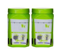 ZOPPER Bin Brite Lot de 2 neutraliseurs d'odeurs Vert citronnelle 500 g Gardez vos poubelles fraîches et propres. Parfum éclatant qui absorbe le liquide et élimine rapidement les odeurs