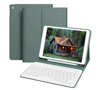 ZOPSGYU Étui de clavier pour iPad 9 génération 10,2" et 8ème génération et 7ème génération, matériau TPU avec porte-stylo, disposition QWERTZ, clavier Bluetooth magnétique amovible, sommeil/réveil