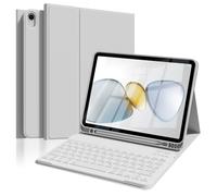 ZOPSGYU Étui de clavier pour iPad Air 11 (M3 2025/M2 2024), iPad Air 5 4 (2022/2020) 10,9", avec porte-stylo, clavier Bluetooth magnétique, disposition QWERTZ, mise en veille/réveil automatique, gris