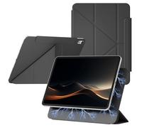 ZOPSGYU Étui pour iPad Air 11" M3 (2025)/M2 (2024) 7e/6e génération, coque avec support pour iPad Air 5e/4e génération 2022/2020 11", fonction veille/réveil automatique, noir