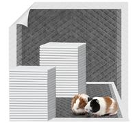 Zoramey Lot de 40 tapis absorbants imperméables infusés au charbon de bois, 60 x 60 cm, contrôle des odeurs, pour lapins, hamsters, chats, petits animaux