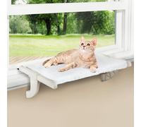 Zoratoo Cintre pour Chat d'intérieur pour Montage sur Rebord de fenêtre, hamac Coulissant en Une étape avec Deux couvertures en Tissu Amovibles, sans ventouses, lit pour Chat pour Rebord de fenêtre