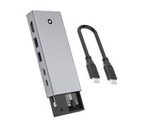 ZoraVson Boîtier SSD M2 NVME Station d'accueil avec USB C Hub 5en1, Adaptateur USB M.2, 10Gpbs USB 3.2 Gen2 M.2 NVMe et SATA SSD Adaptateur, Chargeur Rapide PD 100W, HDMI 4K@60Hz, Aluminium