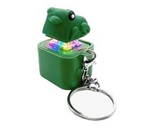ZoraYorce 1 porte-clés rechargeable en forme de grenouille avec | Porte-clés en forme de grenouille rechargeable - Son - Lumières LED - Jouet anti-stress portable pour enfants et adultes