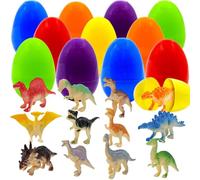 ZoraYorce 12 œufs de Pâques pré-remplis avec jouet dinosaure