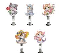 ZoraYorce 2D Flat Cat DIY Peinture Givrage Car Ornements pour la console centrale