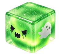 ZoraYorce Balle de décompression sensorielle verte | ZoraYorce Jouet à presser fantôme d'Halloween, cube gothique multifonction, balles anti-stress, pâte à presser douce