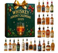 ZoraYorce Calendrier de compte à rebours de Noël avec 24 jours, ornements décoratifs pour whisky ou bijoux, calendrier créatif polyvalent pour décorations de bureau ou d'étagère
