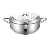 ZoraYorce couvercle, égouttoir à huile, en acier inoxydable 304, pour poulet rôti, style japonais, marmite avec thermomètre pour frites, ailes de poulet, crevettes