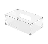 ZoraYorce Housse de protection horizontale transparente pour console de jeux en acrylique, ouverture latérale, vitrine de dissipation de la chaleur pour 5 Pro/Slim Digital & Disc Edition