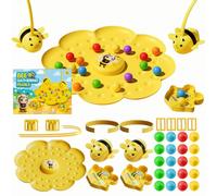 ZoraYorce Jeu de ramassage des haricots magnétique, bandeau réglable | Défi de table pour 2 ou 4 joueurs avec bac à pollen et aimants fixés pour les réunions à domicile