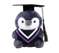 ZoraYorce Jouets en Peluche Pingouin de Remise de diplôme avec Bonnet et | Peluche courte en coton PP doux 6,3 x 4,72 x 3,94 pouces pour les cadeaux de fête de bureau et les souvenirs du campus