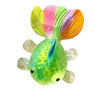 ZoraYorce Kawaii Jouet anti-stress réutilisable en forme de poisson rouge | Grande queue colorée en forme de poisson - Jouet sensoriel en TPR doux pour l'école, le bureau, les trajets en voyage