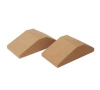 ZoraYorce Lot de 2 blocs de yoga - Bloc d'étirement de la cheville et du mollet - Planche oblique extensible multifonction - Rampe de squat antidérapante - Bois de liège pour entraînement de fitness