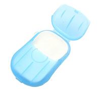 ZoraYorce Lot de 20 mini feuilles de savon de voyage jetables, respectueuses de la peau, flocons de savon portables avec boîte pour les voyages en plein air