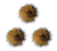 ZoraYorce Lot de 3 balles en fourrure de lapin artificielles douces et moelleuses avec herbe à chat - Jouet pour chat - Jouet d'exercice et d'attachement - Lavable - Convient pour la chasse et le jeu