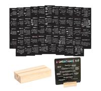 ZoraYorce Lot de 52 cartes de prière avec support en bois - Cartes inspirantes - Écritures décoratives - Cartes positives - Études bibliques de motivation