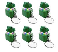 ZoraYorce Lot de 6 porte-clés rechargeables en forme de grenouille avec