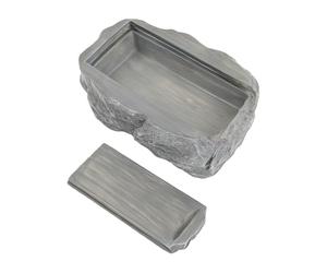 ZoraYorce Panier de rangement pour clés cachées d'extérieur Grande taille Porte aché réaliste Look et sensation comme de la vraie pierre pour le jardin extérieur ou le jardin géocaching