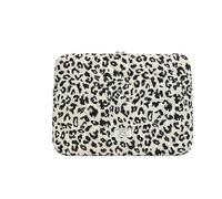 ZoraYorce Puffy Housse pour ordinateur portable de 11", 13", 15", en velours côtelé, motif léopard mignon, compatible avec Mac-Book Air/Pro Retina - Avec motif nœud pour femme et fille