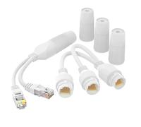 ZoraYorce Répartiteur Ethernet étanche PoE Adaptateur Combinateur Répartiteur Ethernet Power over Ethernet RJ45 Kit Convertisseur Conduisez 2 caméras IP via 1 câble réseau