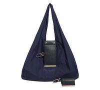 ZoraYorce Sac de supermarché pliable respectueux de l'environnement avec porte-clés, mini porte-clés décontracté, grand sac à provisions pour femmes, femmes, travail, voyage, trajets, bleu