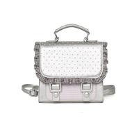 ZoraYorce Sac fourre-tout Cambridge à pois - Carreaux - Patchwork - Volants - Sac à bandoulière élégant pour femme, voyage, travail, argenté, 14.96x3.94x11.81Zoll