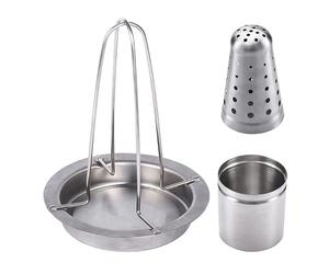 ZoraYorce Support de Rôtissoire Verticale en Acier Inoxydable pour Canette de Bière, Lavable, Résistant à la Chaleur, pour Four, Barbecue, Fumoir