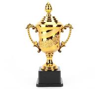 ZoraYorce Trophée en plastique doré - Trophée de basket-ball avec couvercle - Trophée de compétition sportive - Motif rose - Trophée de prix gagnant pour la compétition