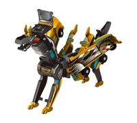 ZoraYorce Voiture dinosaure transformable en collision 2 en 1 (doré | Voiture dinosaure transformable en collision 2 en 1 avec articulations, magnétique et convertible