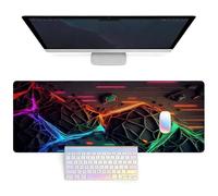 ZORBES Tapis de souris surdimensionné pour clavier de bureau avec impression numérique 3D tendance - Grand sous-main antidérapant pour bureau, jeux et décoration de la maison