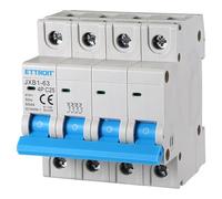 ZOREI Disjoncteur magnéto-thermique automatique 4P quadripolaire 220 V 380 V, monophasé et triphasé, occupe 4 modules DIN, disponible 10 A, 16 A, 20 A, 25 A, 40 A, 63 A (4P 25 A)