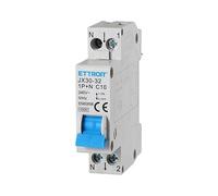 ZOREI Interrupteur magnétothermique automatique, 1P+N 220V, sauveteur Stotz, occupe 1 module DIN, disponible 6A 10A 16A 20A 25A 32A (1P+N 10A)