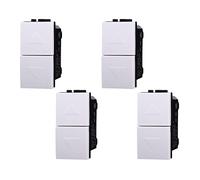 ZOREI Série Fruits Prises Interrupteurs Inverseurs, Compatible avec Bticino Living Light Blanc (4 pcs Bouton Double Salides)