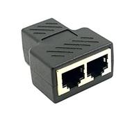 ZOREI Splitter Ethernet 2 ports, câble LAN double, répartiteur Ethernet, connecteur adaptateur RJ45 femelle femelle