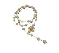 ZORESCOLEO Bijou de corps en métal avec perles brillantes - Accessoire de taille pour mariages, fêtes et mode quotidienne, as the pic show, Alliage