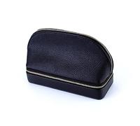 ZORESCOLEO Boîte à bijoux double couche pour maquillage, collier, boucles d'oreilles, boîte de rangement pour femme, trousse de maquillage, trousse de toilette, Noir , as the pic show