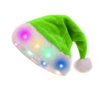 ZORESCOLEO Bonnets de Père Noël en peluche pour festival, réunion de famille, chapeau de Père Noël lumineux, accessoires de fête de Noël, décorations d'intérieur