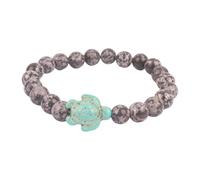 ZORESCOLEO Bracelet élastique avec motif de tortues de baleine - Taille de l'aquarium de Géorgie - Convient à la plupart des hommes et des femmes - Tenue décontractée, as the pic show, Pierre