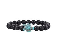 ZORESCOLEO Bracelet élastique avec motif de tortues de baleine - Taille de l'aquarium de Géorgie - Convient à la plupart des hommes et des femmes - Tenue décontractée, as the pic show, Pierre