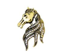 ZORESCOLEO Broche élégante en forme de tête de cheval - Design rétro - En alliage - Accessoire pour femme - Tendance - Pour garde-robe, as the pic show, Métal