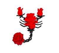 ZORESCOLEO Broche vintage en alliage avec scorpions et roses - Accessoire pour femme et homme - Bijou gothique, as the pic show, Métal