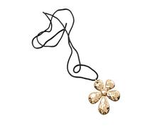 ZORESCOLEO Collier avec pendentif floral texturé - Longueur réglable - Chaîne élégante pour clavicule - Bijoux pour femme, as the pic show, Métal
