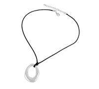 ZORESCOLEO Collier avec pendentif irrégulier pour les amateurs de mode, as the pic show, cordon en cuir CCB