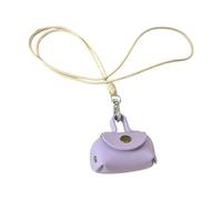 ZORESCOLEO Collier coloré en cuir PU avec pendentif pour femme, inspiré du printemps, longue sangle de cou avec des teintes dopamines, as the pic show, Cuir