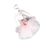 ZORESCOLEO Élégante breloque en forme de chaussure de ballet avec nœud et perles en dentelle faite à la main pour sacs et décorations d'intérieur, shoe, Maille filet